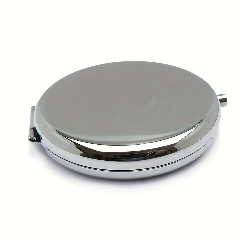 Silvery Glitter Compact Pocket Mirror for Purse