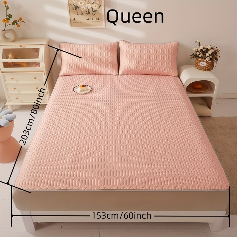 3pcs   cool latex mat latex mat 1 pillowcase 2 no core breathable soft solid color mattress set bedroom dormitory hotel bedding set 2