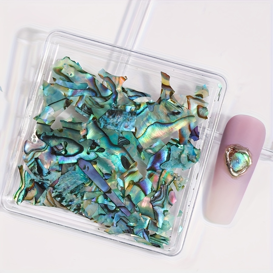 Natural Abalone Shell Fragments for DIY Nail Art and Crafts