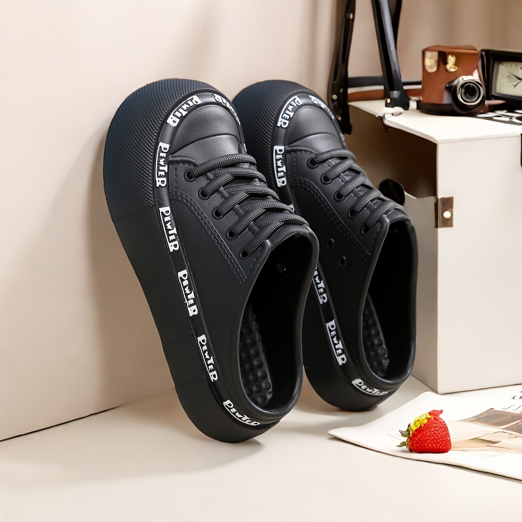 Image of Unisex, Summer Fashion Trend Casual Perforated Slip-on Slippers For Teens, Suitable For Home, Indoor/outdoor, Daily Gatherings, And Parties, Women Shoes