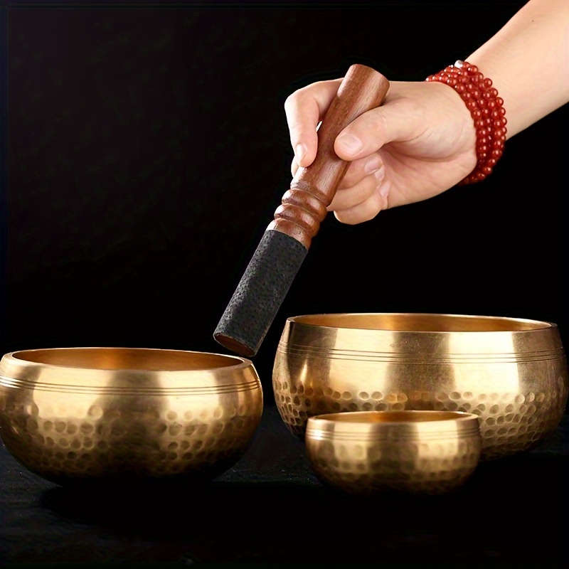 

Tibetan Singing Bowl Set - Copper Meditation Bowls - , Multiple - Included ( Not Included)