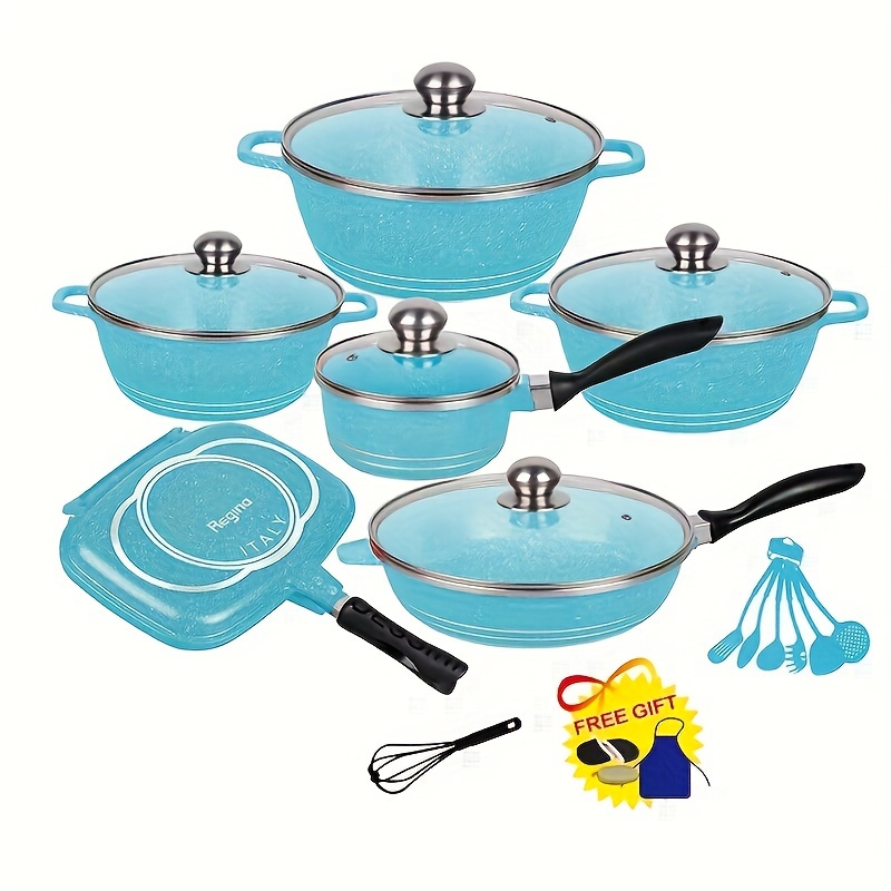 

23pcs Cookware Nonstick Pan Stew Pan Frying Pan Baking Pan Aluminum Pan Nonstick Pan Cooker Stockpot