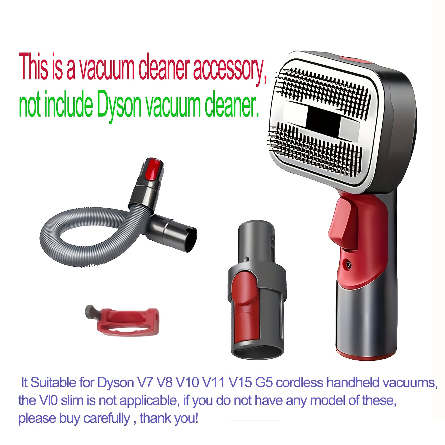E-shop Tierpflegebürsten-Set für Dyson Staubsauger V7 V8 V10 V11 V15 (Staubsauger nicht enthalten), Hunde- und Katzenpflegebürste, Hunde Haarbürsten