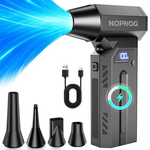 turbo blower 140000rpm strong blowing 4 multi nozzles led light for car computer dusting grill cleaning outdoor camping home vent care cordless portable type c