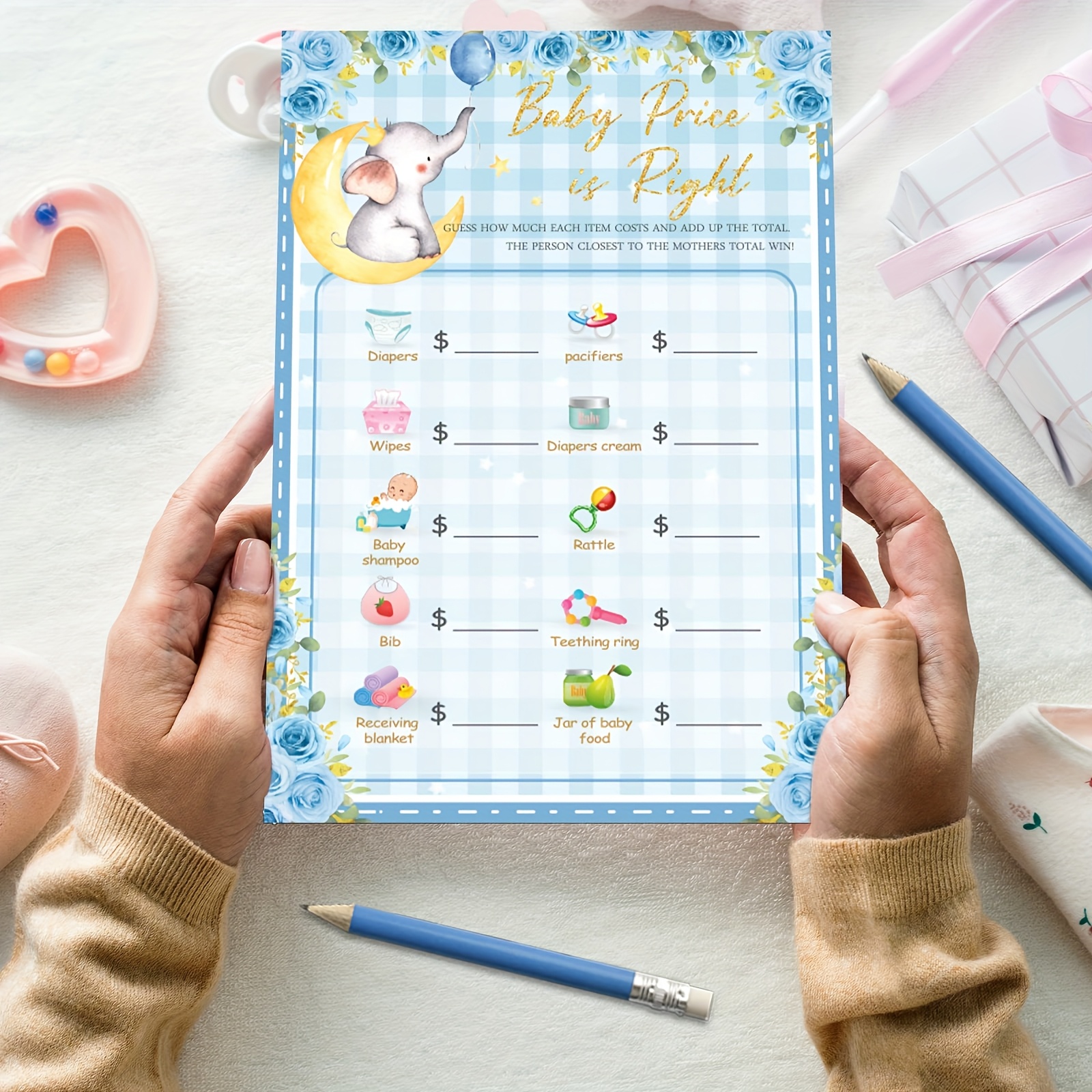 game card set party games activities paper
