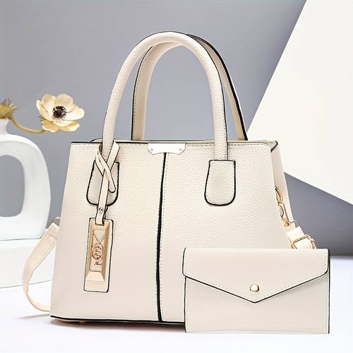 fashionable handbag set for women featuring a large capacity tote middle aged moms including shoulder and crossbody options ideal for gifts of gratitude