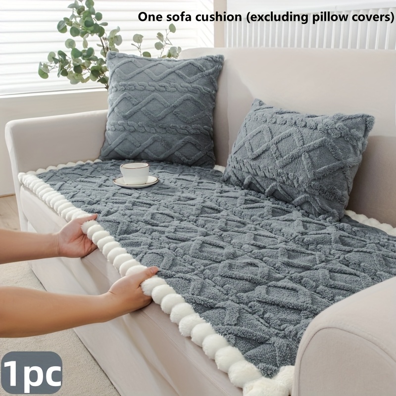 TEMU 1 pièce Coussin de canapé en velours épaissi, taie d'oreiller non incluse, coussin de siège de canapé sandwich matelassé en velours , coussin de