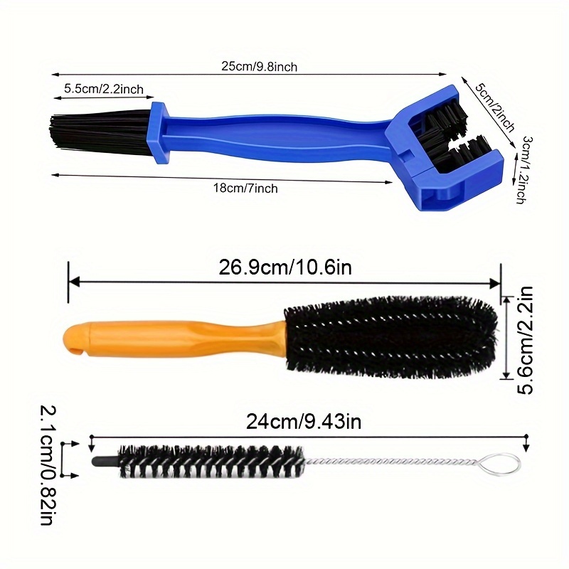 

4/7pcs Bike Cleaning Brush Tool Kit - Bicycle Chain Cleaner Brush Set Suitable For Dirt/road/mountain/bmx/hybrid/folding Bike