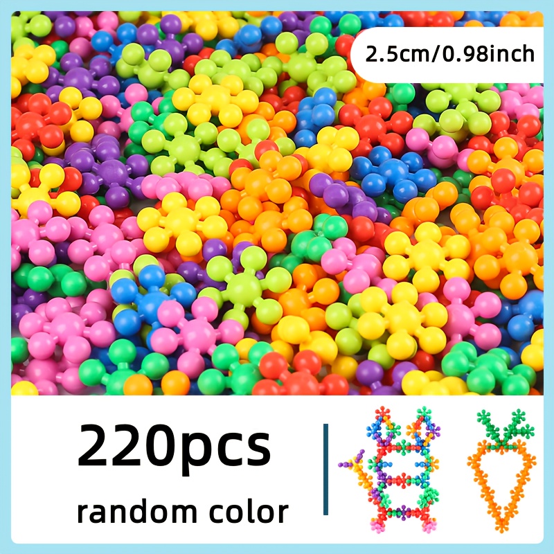 Image of 125pcs/220pcs Creative Plum Building Blocks, Puzzle Science And Education Fun Puzzle Toys, Exercise Creative , , Imagination, Holiday Gifts, Birthday Gifts (random Colors)