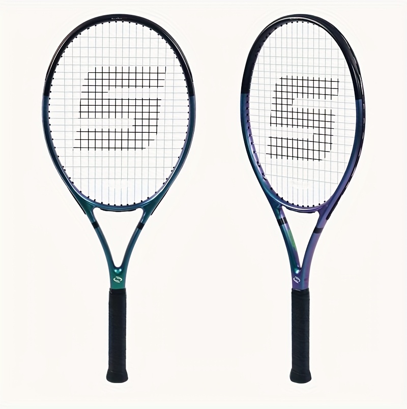 Chameleon Pro Tennis Racket - RaceRun Max | Carbon Fiber & Aluminum Alloy | Sparkling Finish | Pre-Strung 55lbs & Grip | Lightweight | Unstrung Weight 295±5g | Ready to Play All-in-One Kit (1 Racket+ Bag + Balls + Ombre Overgrip) | SALY