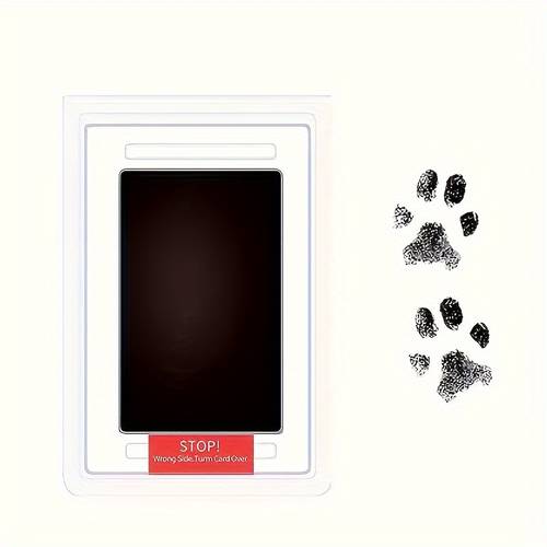 touchless ink pad suitable for safe footprint handprint pet stamping instant black ink for registration adoption veterinary records temporary tattooing hygienic no contact ink pad for clinic use