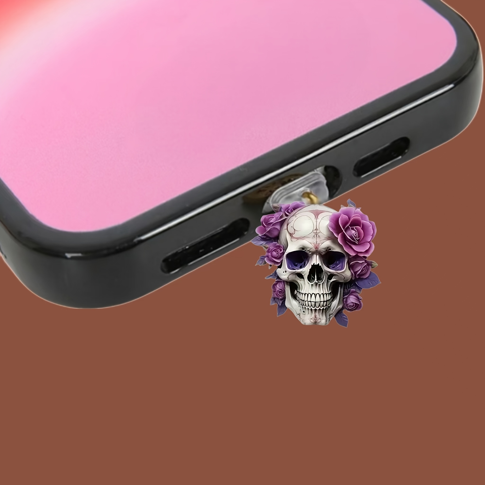 

1pc Gothic Acrylic Dust Plug, Compatible With Iphone/type-c Connectors, & Maintenance Accessory, Ideal For Holiday Gifts