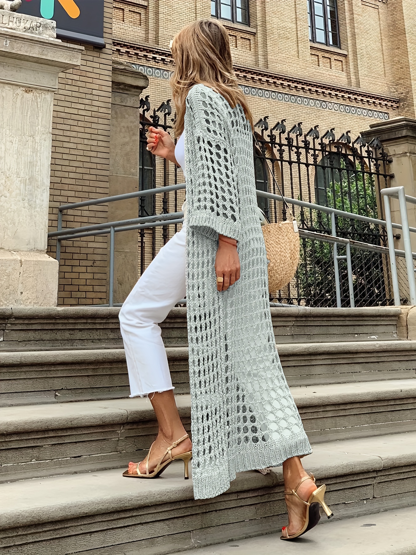 Bohemian Clothing Long White Kimono Cardigan Sheer Cardigan White