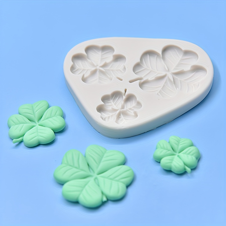 Silicone Clover Mold, 1pc - Shamrock Shaped Casting Mold For Diy Crafts, Soap Making, And