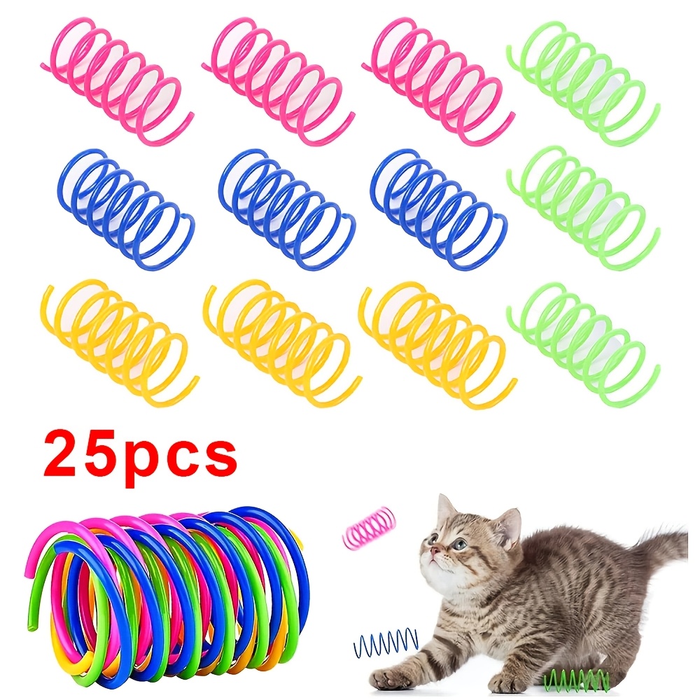 TEMU 25 piezas de juguetes de para gatos, juguete interactivo de en para gatos para y mantenerse , juguetes de plástico resistente y pesado para