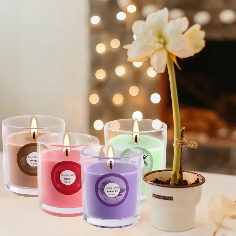 20pcs colorful glass candles scented burn handmade soy wax for home church romantic nights weddings parties seasonal celebrations emergency use decor ideal for christmas halloween easter thanksgiving valentines day mothers day teachers day memorial day hanukkah Product details 5