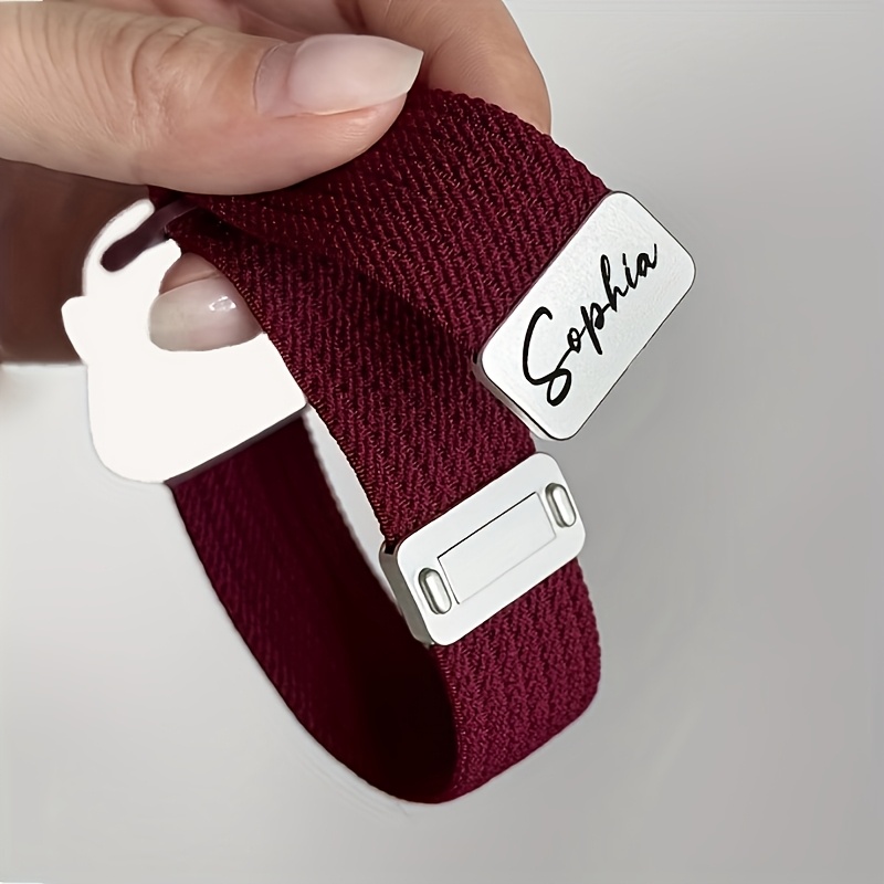 TEMU [customizable] Personalized Name Edition 2025 Fashion Watch Band — Easy-to-wear Woven Magnetic Loop Strap. Compatible With Ultra, S11, S10, And