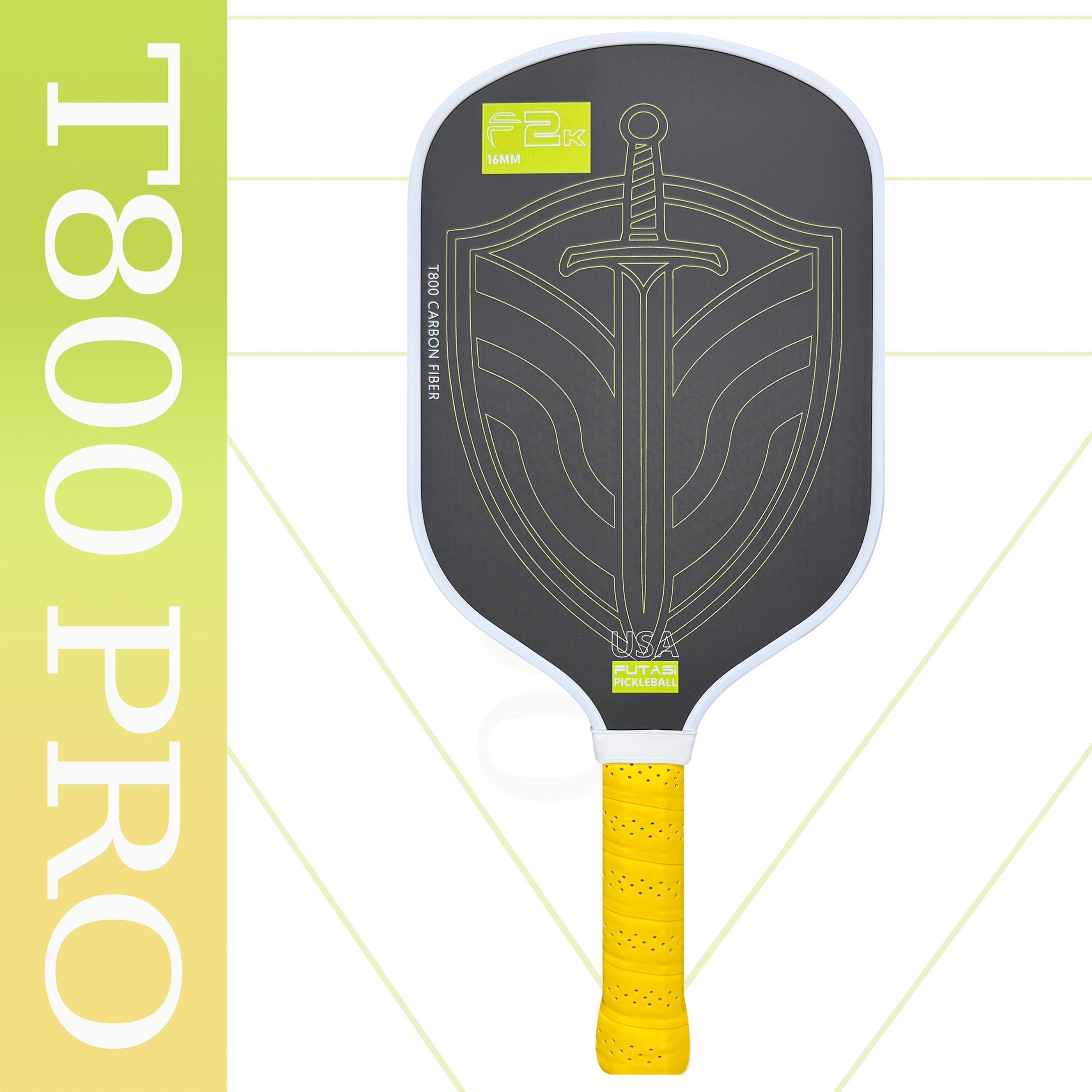 t800 fiber pickleball paddle features a rough - Temu