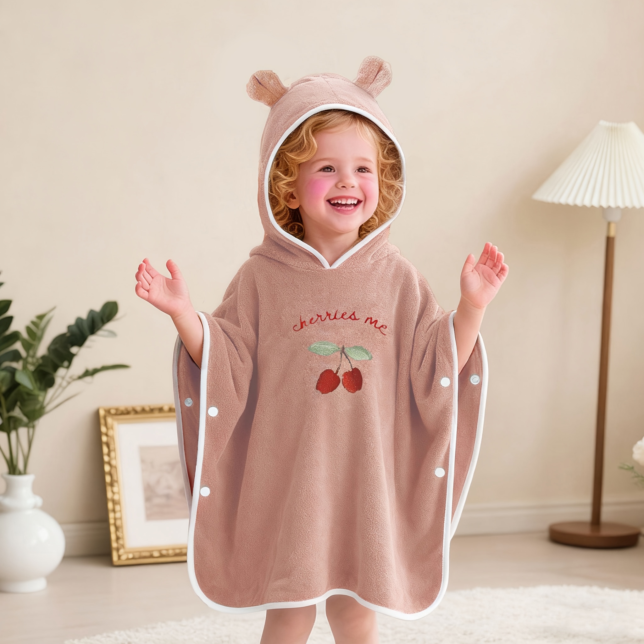 Image of 1pc Super Absorbent Thickened Towel For Kids And Toddlers, Large Size (0-5 Years), Premium Hooded Towel For Boys And Girls, Cute Design, Newborn Essential