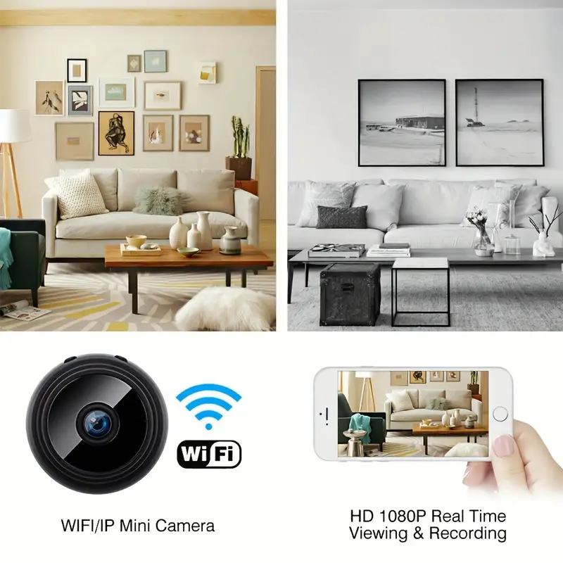 a9 wireless camera 1080p hd wifi enabled with ir night magnetic mount usb powered for indoor outdoor use details 1