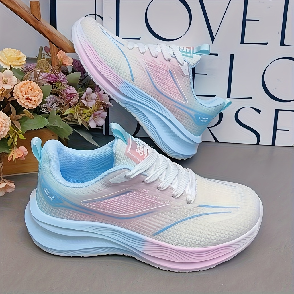 Image of New Mesh Running Shoes, Breathable Soft-soled Racing Sneakers, Soft-soled Shock-absorbing Lightweight Running Shoes For Middle School Students Haihong, Women Shoes