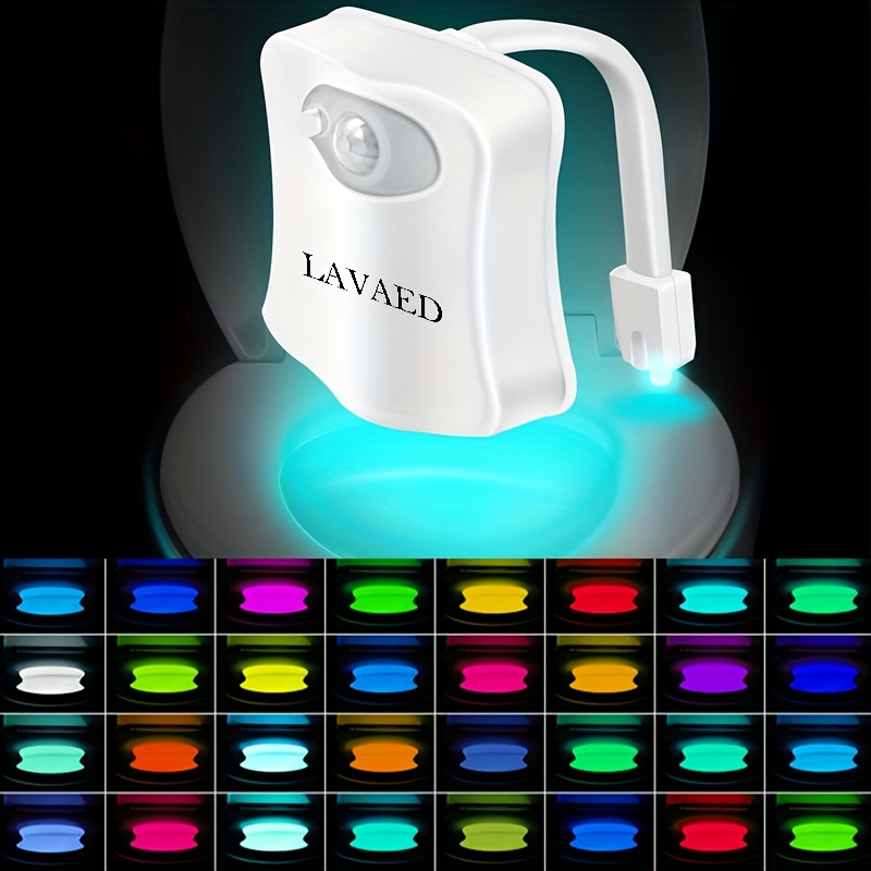 TEMU 1pc/4pcs Of Bathroom Night Lights, Replaceable Led Bathroom Toilet Lights, Motion Sensing Activated Led Bathroom Lights, Suitable For 32 Color Night Lights In Bathrooms, Toilets, And Toilets