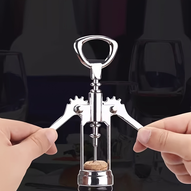 Multifunctional Wine Opener | Zinc Alloy Bottle Opener with Cork Screw and Pour Spout
