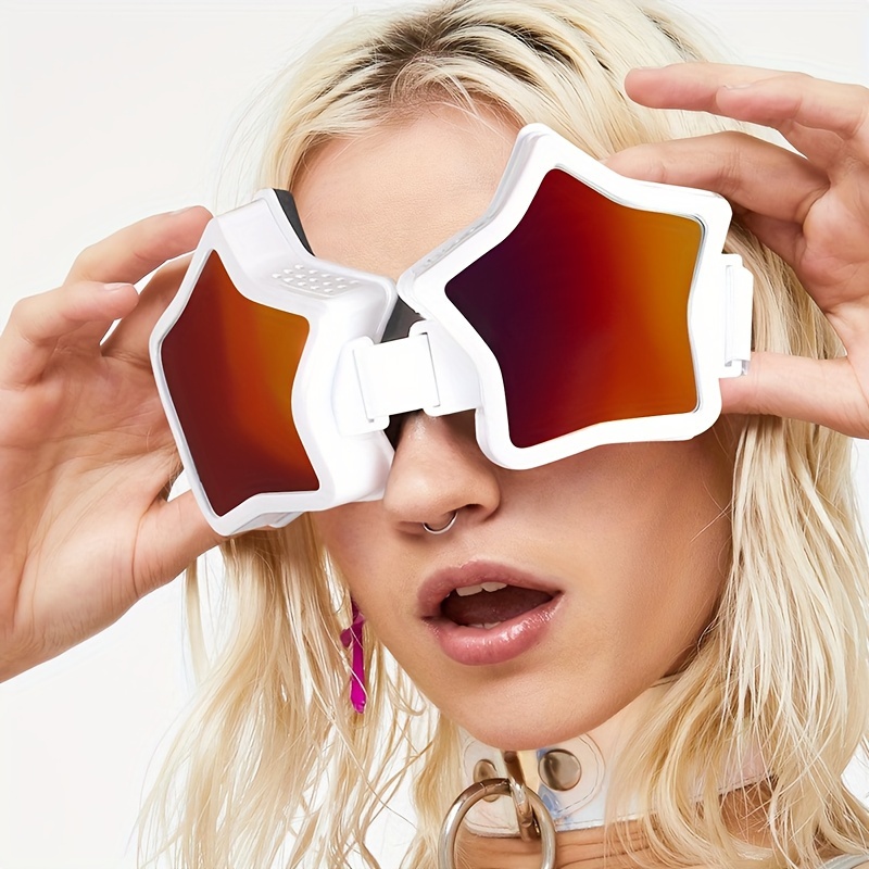 Oversized Star Shaped Sunglasses Women Men Y2k Futuristic - Temu