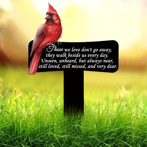 1 memorial double sided outdoor headstone decoration with inspirational quotes durable plastic yard and lawn decorations easter and commemorative gifts