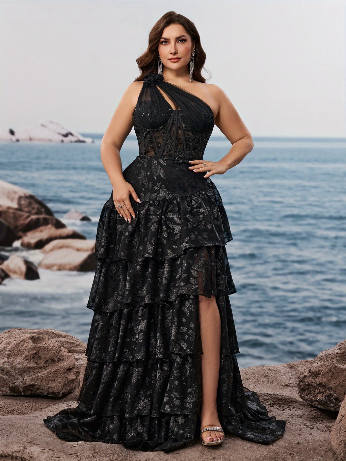 green emerald velvet dress Amazon.com: Talisea Plus Size Black Dress Formal Wedding Guest Cocktail  Elegant Double Bell Sleeve High Low Split Ruffle Long Dresses : Clothing,  Shoes & Jewelry main image 1