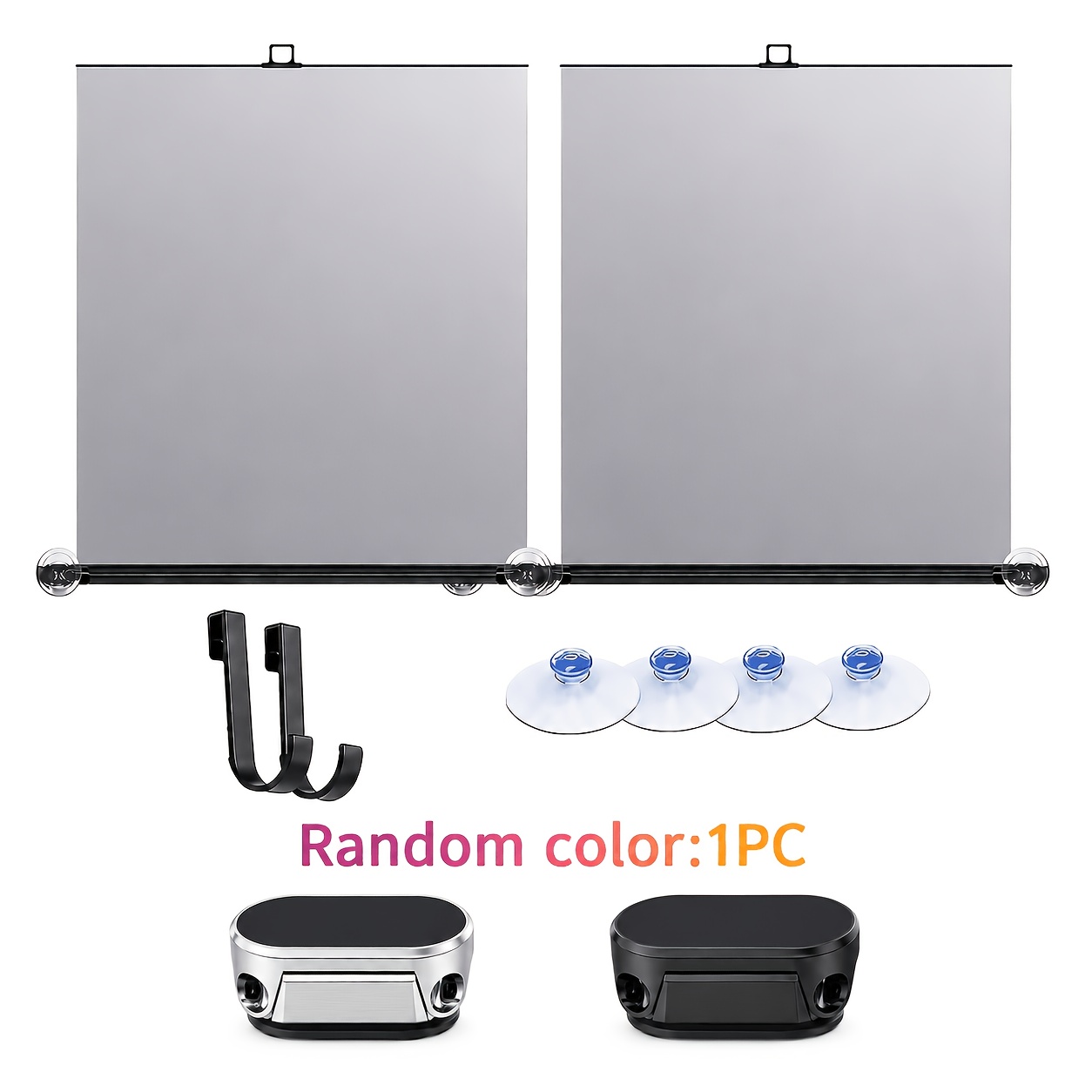 TEMU [heat Protection] Retractable Car Sunshade | Universal Fit | Heat Protection, Roll-up Type | Car Windshield Sunshade, Auto Accessory, Suitable