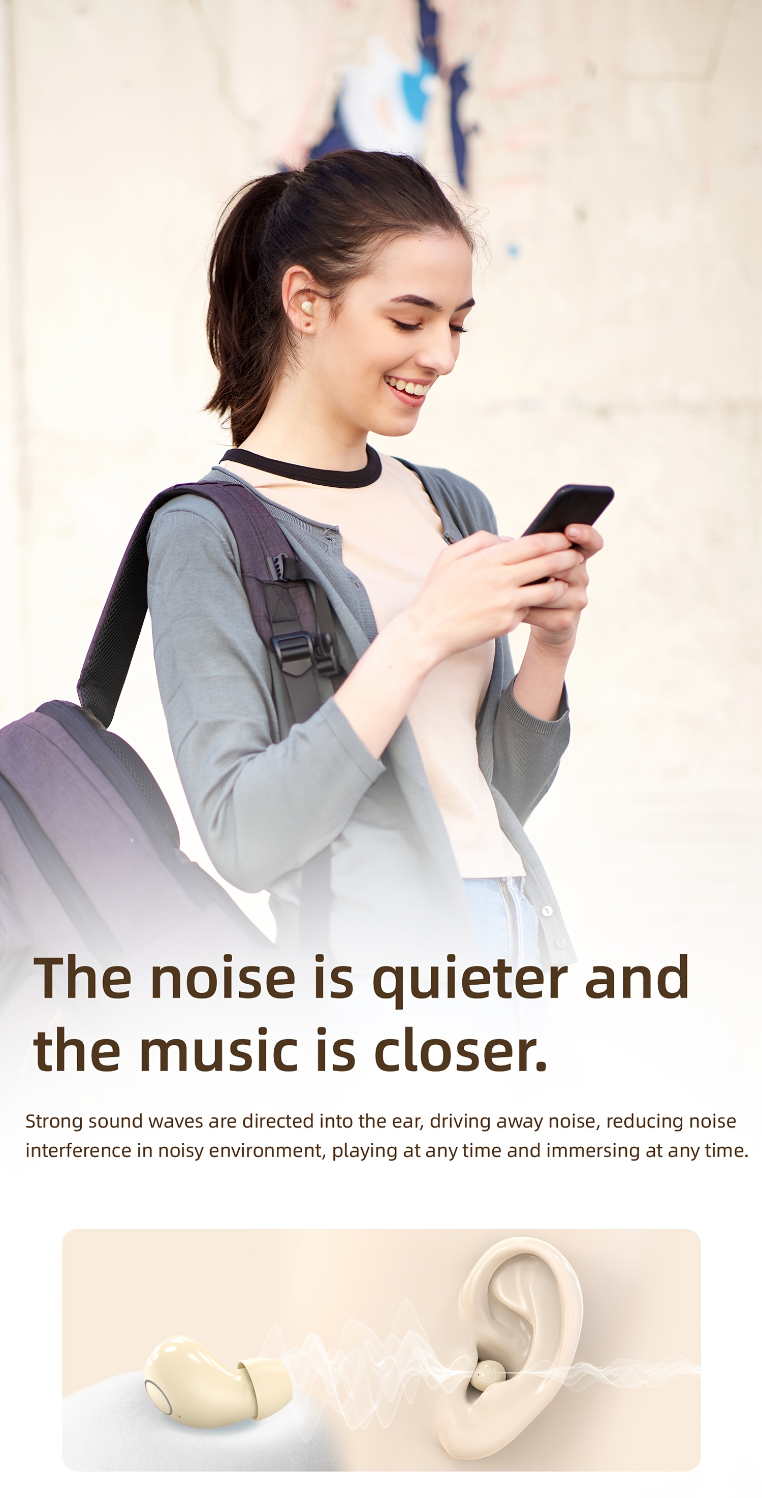 سماعات لاسلكية TWS مزدوجة مع صوت عالي الدقة