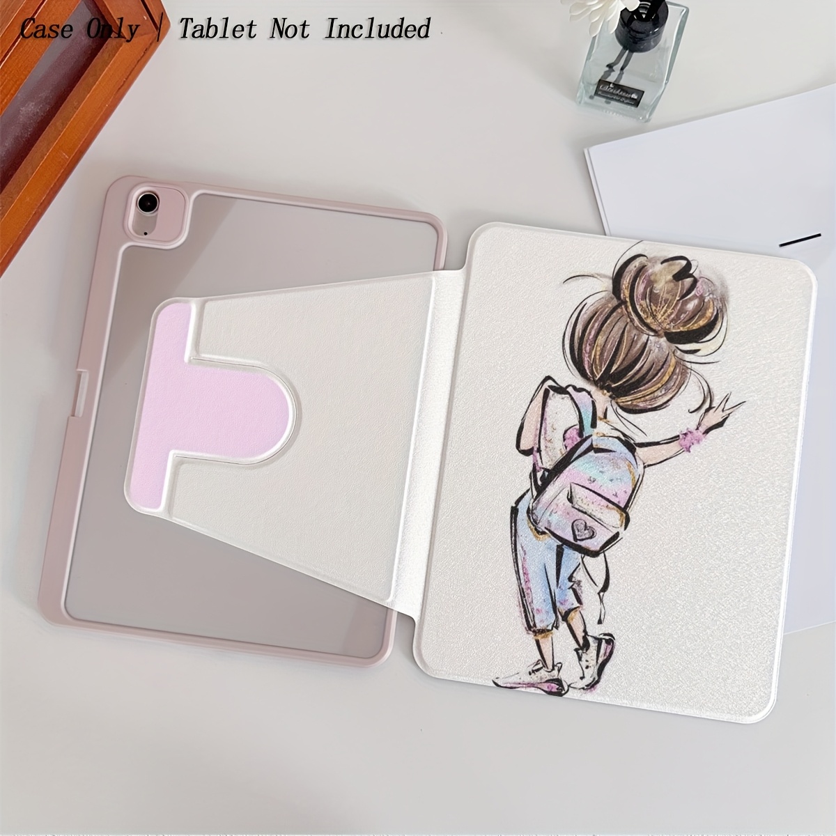 TEMU Case For Ipad 11/a16/10th/air 4/5/6/pro 12.9/2024/2025/2020/2021/2022/2023/10.2/10.9/ 7, Work, Travel, And Home Use, 360° Rotating & Foldable