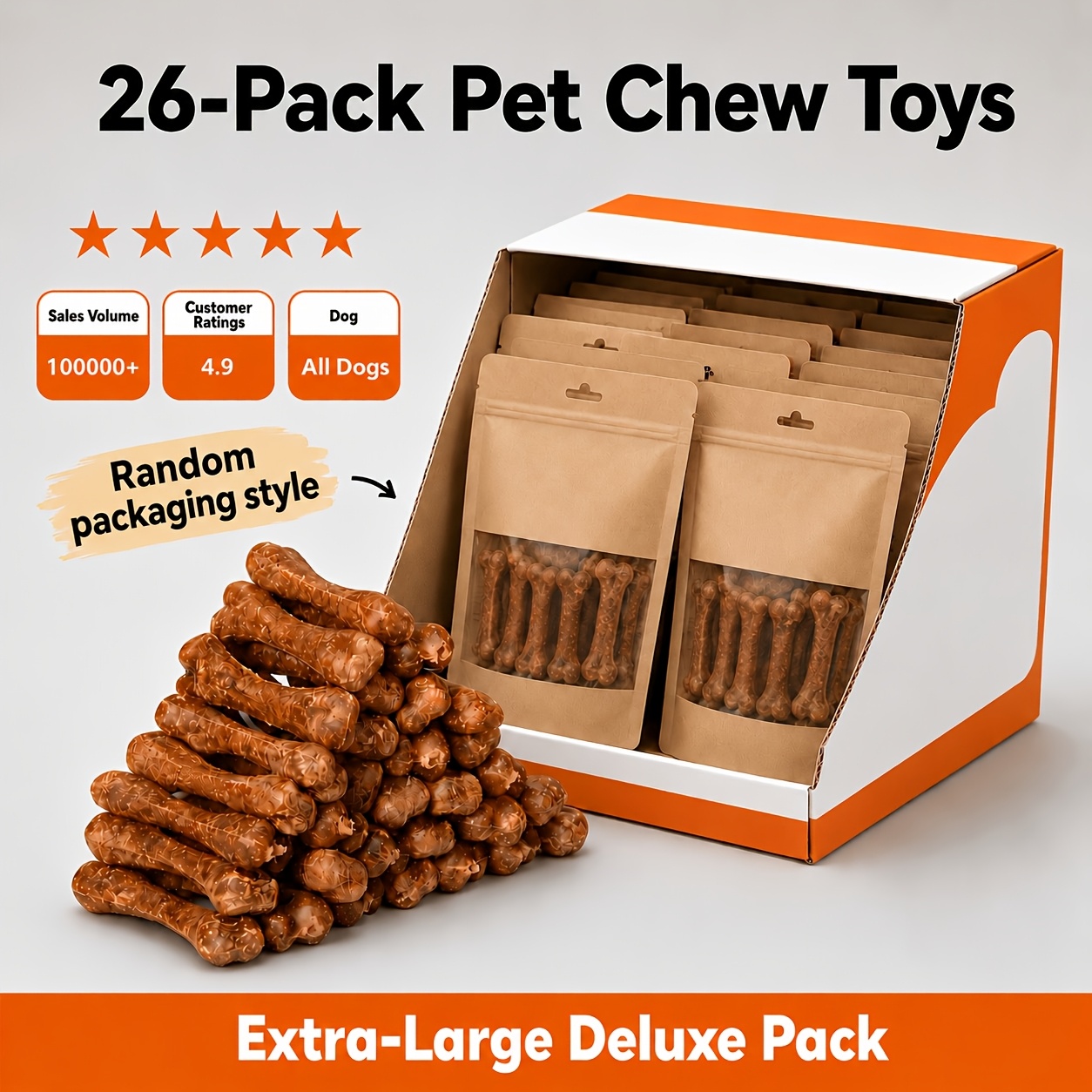 TEMU A Set Of 26 Dog Molars, Designed Specifically For Puppies And Adults, Suitable For All Dog Breeds, With And Large Long- Chewing Needs. Let Your