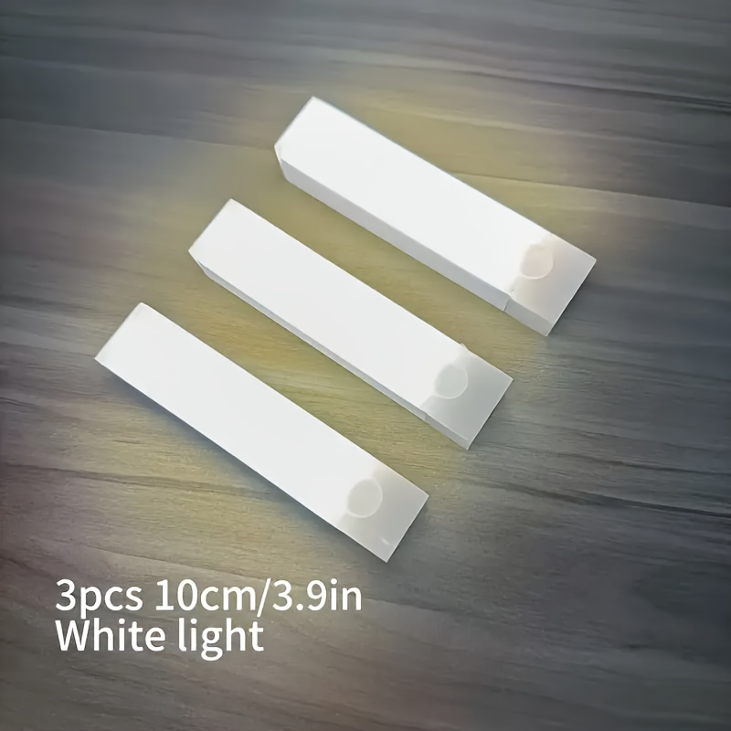 E-shop 3er-Set USB-aufladbare LED-Lichtleiste mit Warm-/Kaltlicht-Einstellung, Bewegungssensor intelligenter Lichtsteuerung, magnetische Montage für