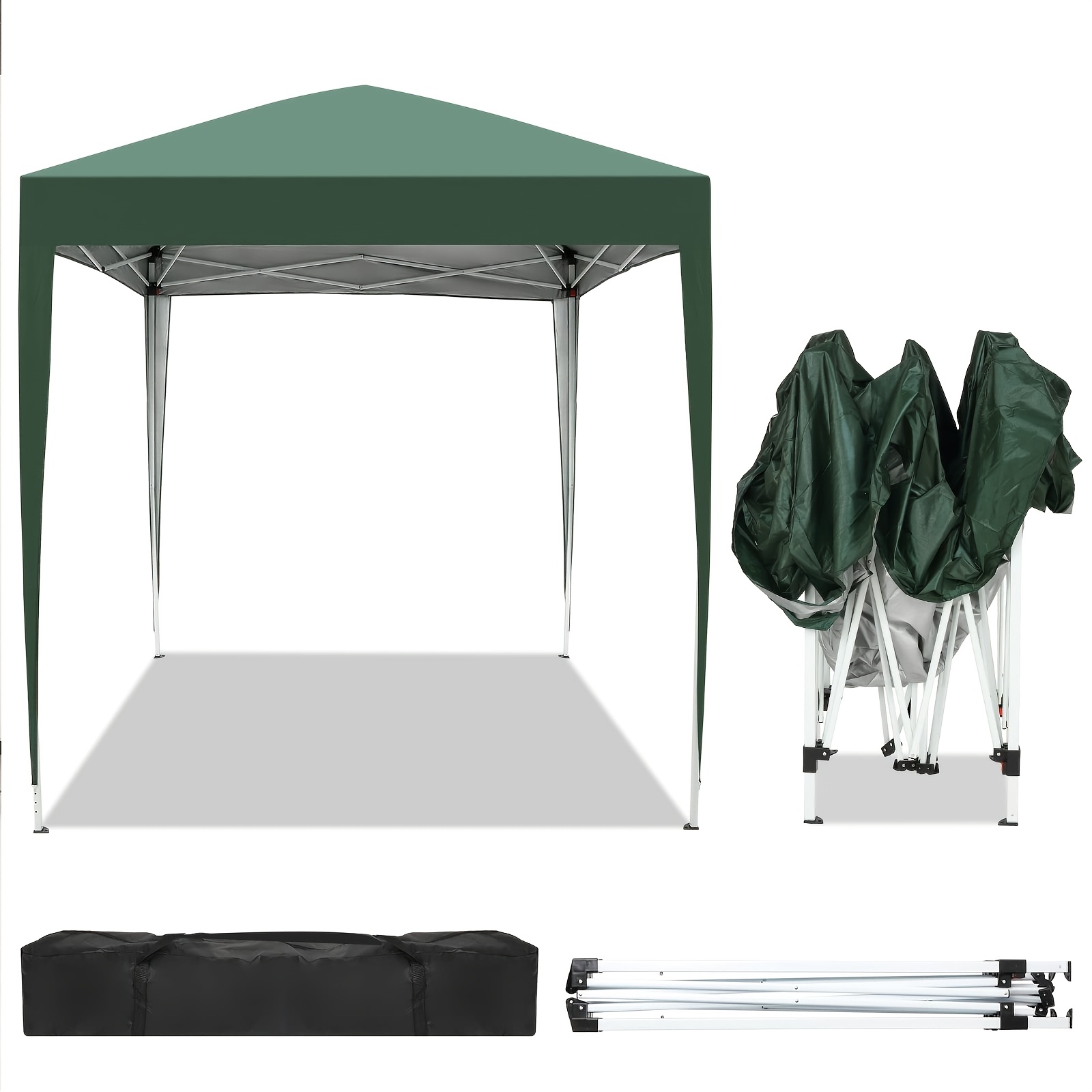TEMU Opzetbare luifeltent carport 3,43*3,43m/2,43*2,43m, te zetten buitenschuilplaats, opvouwbare luifel met draagtas voor commerciële evenementen,