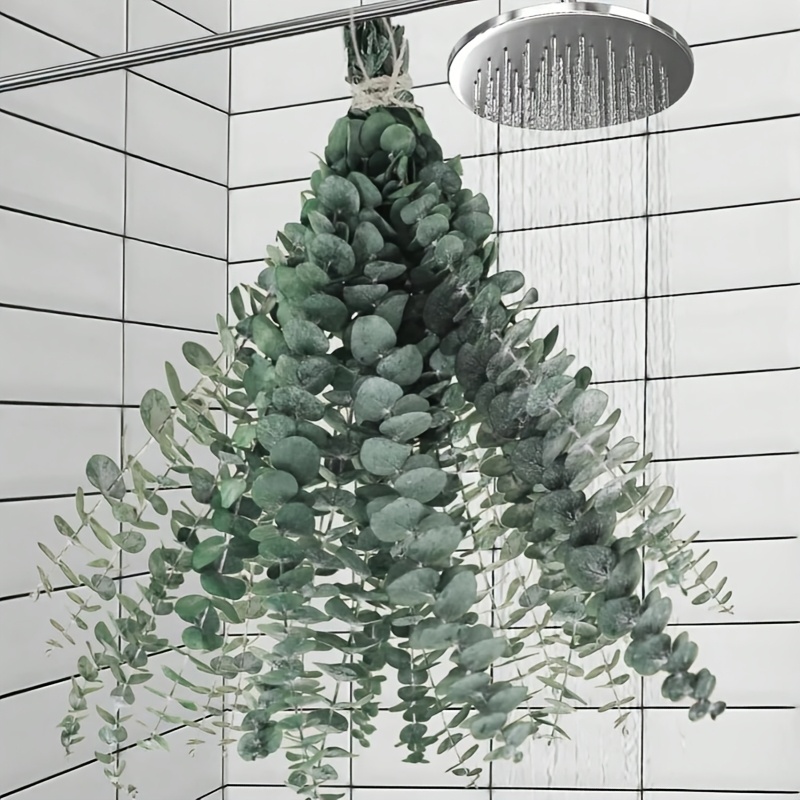13pcs Preserved Real Eucalyptus Stems 43.18cm, Eucalyptus Shower Bundle, Natural Dried Eucalyptus Branches, Vase Filler, Home Interior, Wedding & Party Dried Flower Decor