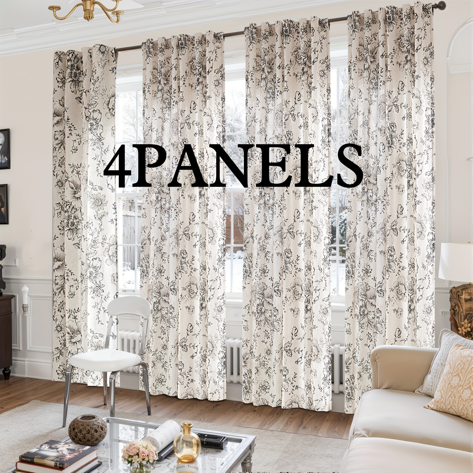 Temu – TEMU 2pcs White Sheer Curtains, 94-inch Long Sheer Curtains For Living Room And Bedroom, Light-filtering Rose White Sheer Curtains For , Bedroom