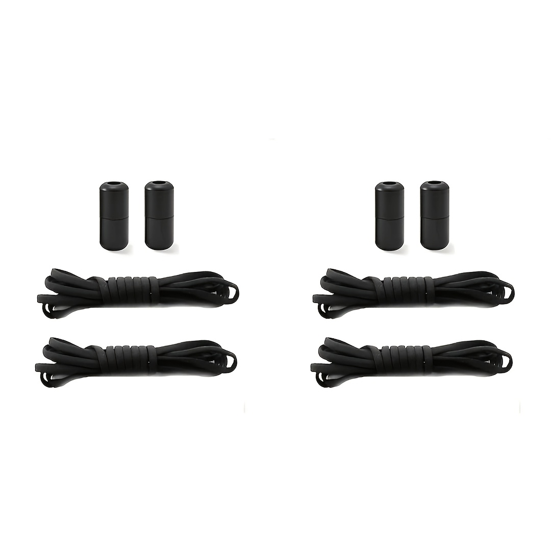 TEMU Of Elastic Shoelaces That Don't Tying, Featuring And Stylish Solid , Skate Shoes And Sneakers