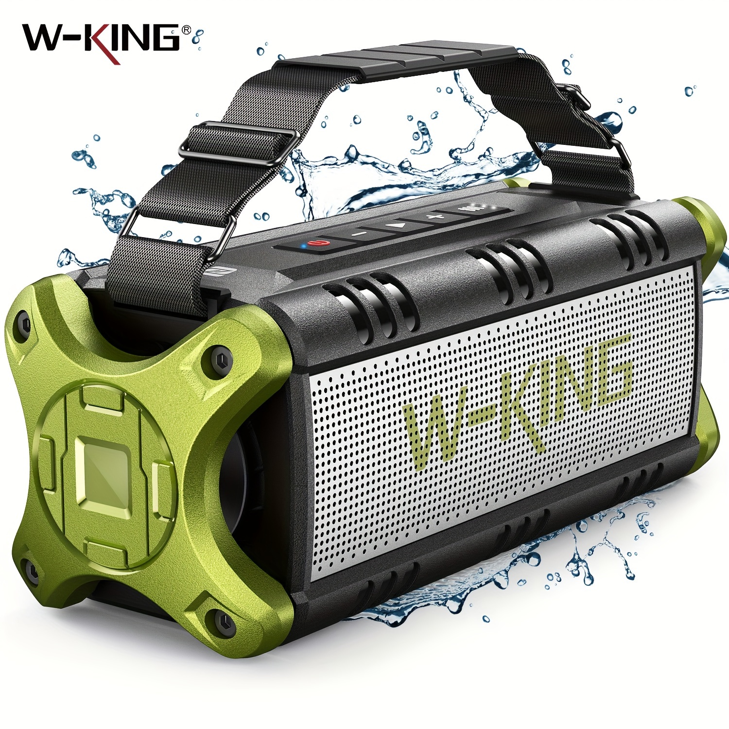 

W-king Wireless Speaker, 70w 50w Rms Loud Portable Speakers, Ipx6 Waterproof Outdoor Large Speaker Subwoofer, Bass , Dsp, Play, Stereo Pairing, Power Bank, With Tf Card Slot, 3.5mm Aux , Nfc