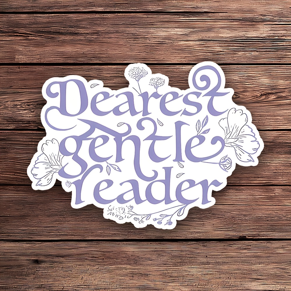 

1pc Gentle Reader Vinyl Sticker - Regency Era Inspired Decal For Books, , And Water Bottles - Single Use, Romantic Accessory For Period Fans And Book Club Enthusiasts