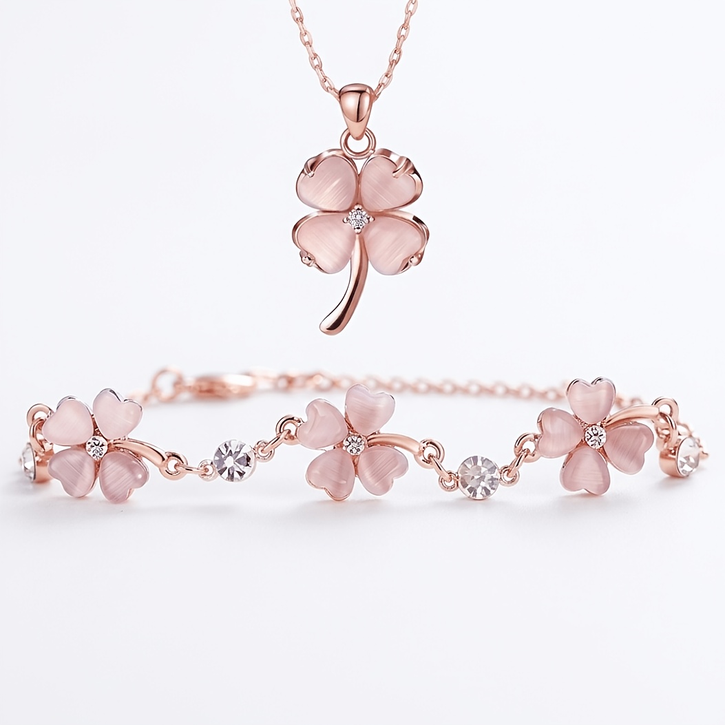 TEMU 【商品名】パールストーン ネックレス ブレスレット ペンダント セット レディース デート マッチング ホリデーギフト ファッションジュエリー スタイル ス 繊細なジュエリー