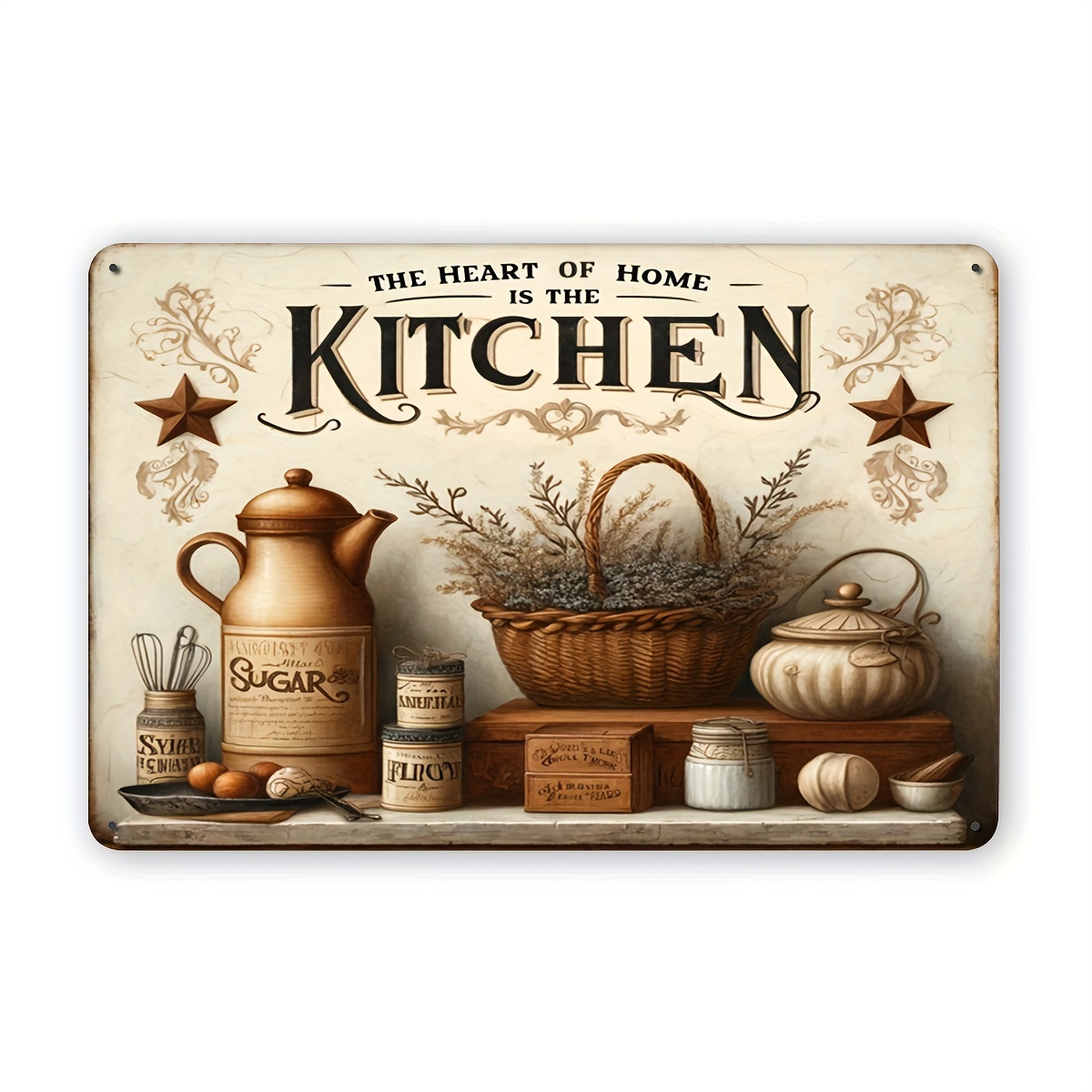 

[top-] Metal Tin - ' Is Of A ' - & Dustproof Decor For , , , Restaurant, Bar,