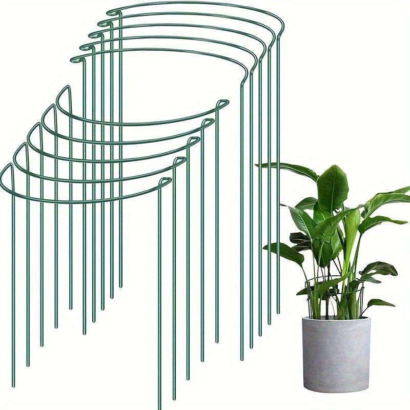 

Pole Garden.plant Support Piles, Metal Peony Flower Cages And Supports, Garden Plant Support Cages, Indoor And Outdoor Peony Tomato Rose Vine Large Plant Support Rings, And Ten Packs.