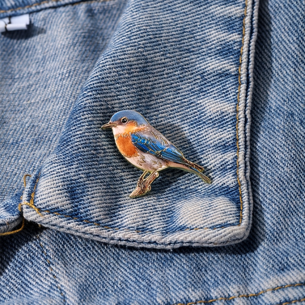 Eastern For Blue Bird Enamel Brooch Pin Fashion Dinosaur Decorative Brooches Ornaments Lapel Bag Badges Jewelry Gifts
