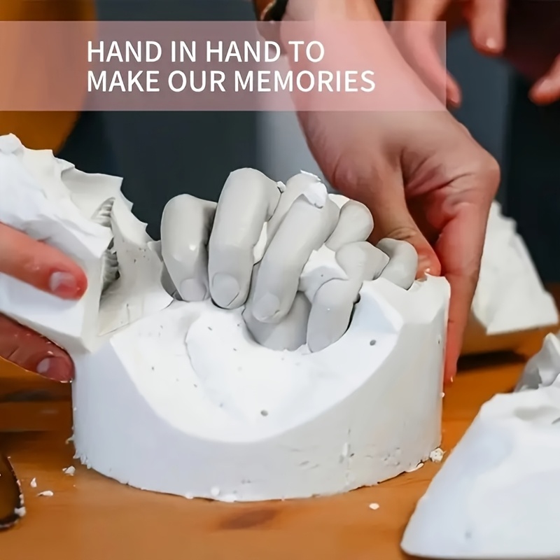 hand casting kit couple   3d clone   gift idea with sandpaper stirring rod toothpick suitable for craft