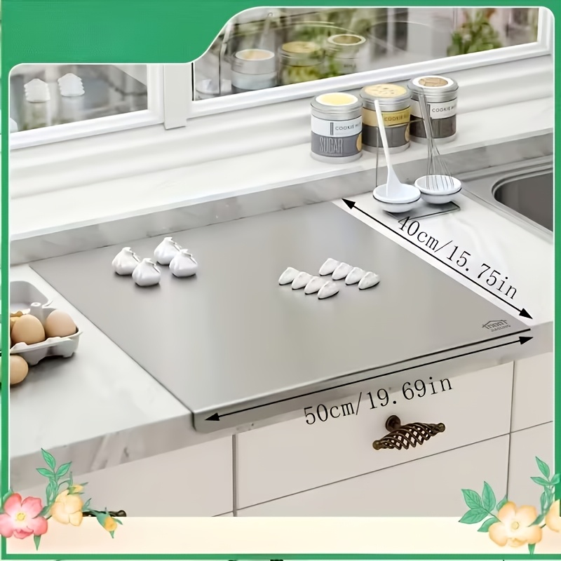 TEMU 304 Stainless Steel Cutting Board Cutting Board Household Rolling Board Kitchen Supplies