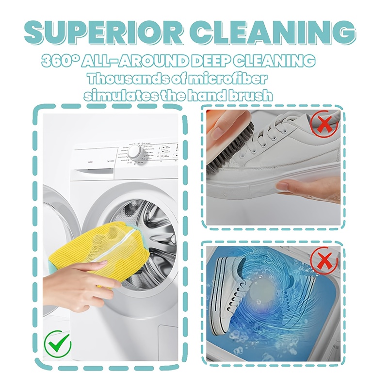 Sac Lavage Chaussures Machine - Protection 360° Avec Fermeture éclair - Pour Chaussures Sport Et Entraînement