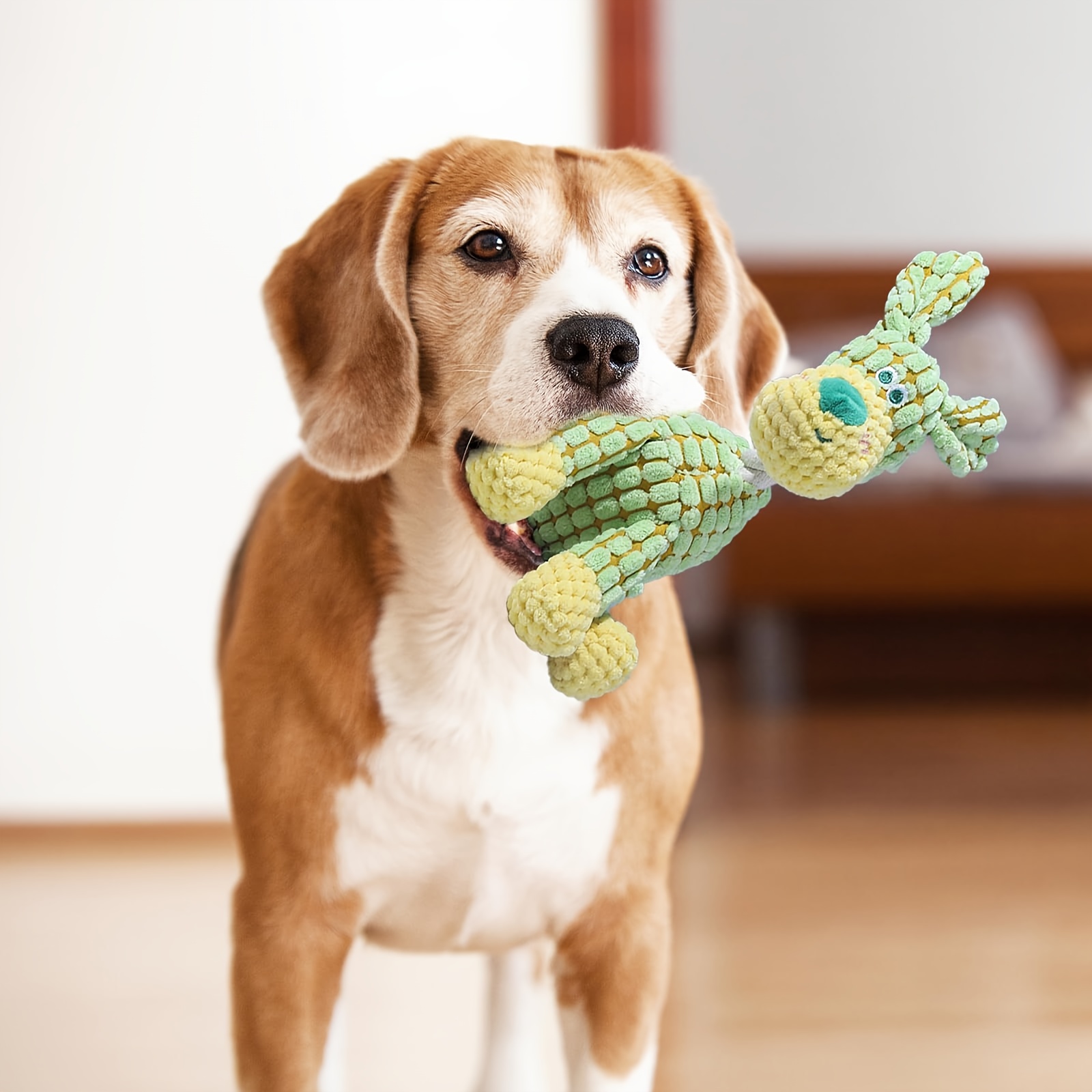 Teething Relief Plush Dog Toy