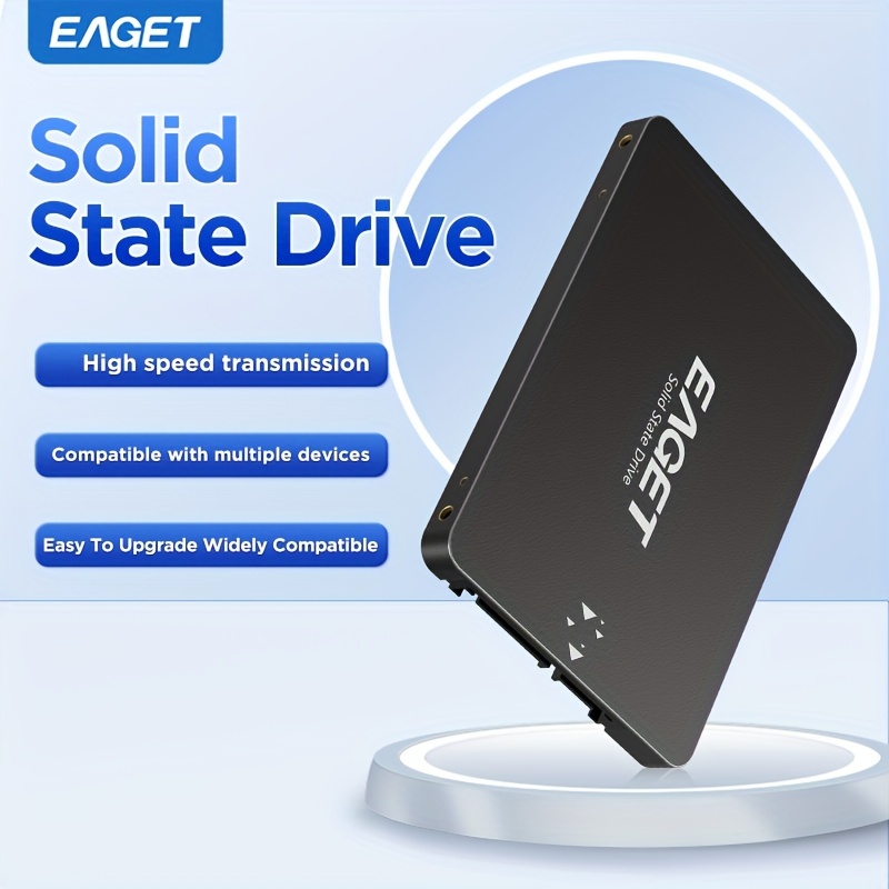 

EAGET SATA III 2,5 pouces SSD Disque dur interne à semi-conducteurs - 120 Go/240 Go/480 Go Transmission haute vitesse Compatible avec les ordinateurs portables et les ordinateurs de bureau